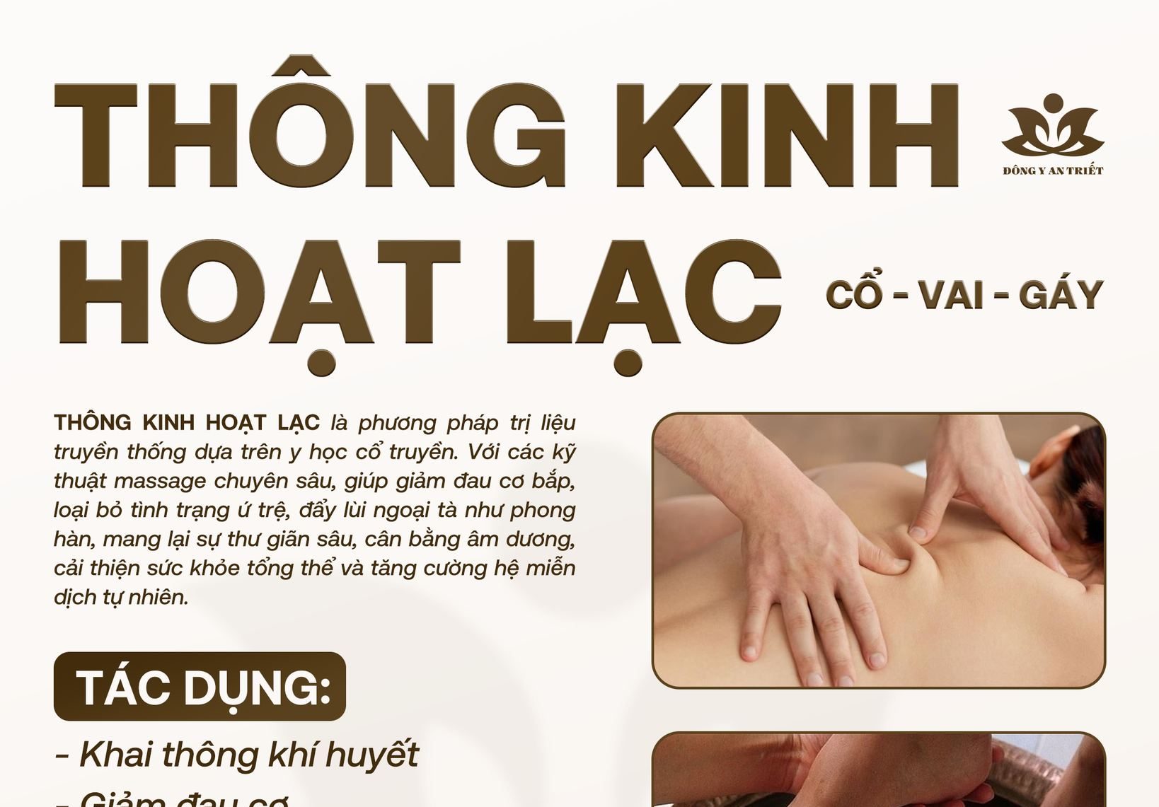 GÓI “THÔNG KINH HOẠT LẠC’ TẠI ĐÔNG Y AN TRIẾT